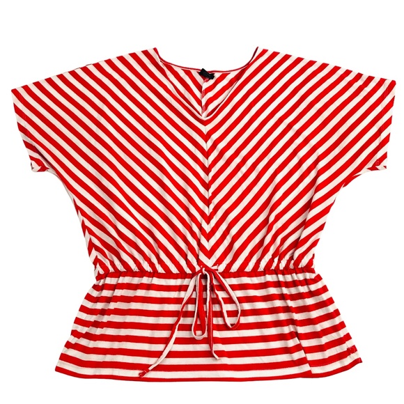 Faded Glory Tops - Super Cute Red and White Striped Top
